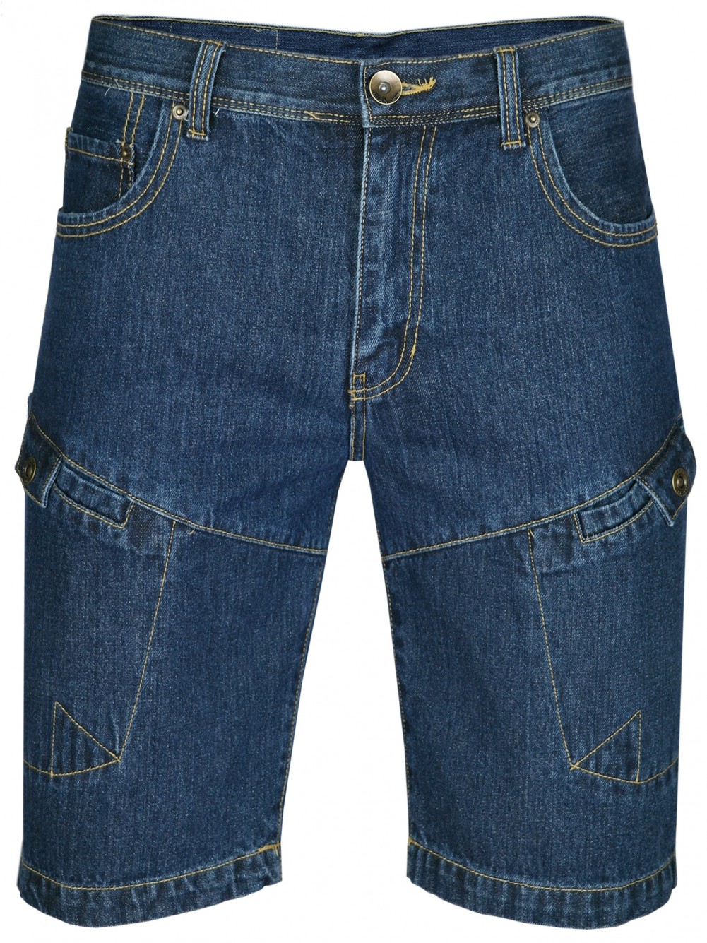 MIAN Denim Herren Shorts Jeans-Shorts 100% Baumwolle DarkBlue