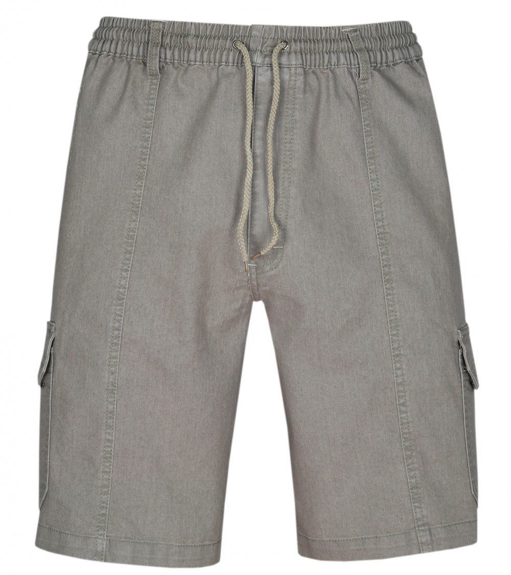 Herren Schlupf-Jeans Shorts kurze Hose aus Stretch Baumwolle - Beige
