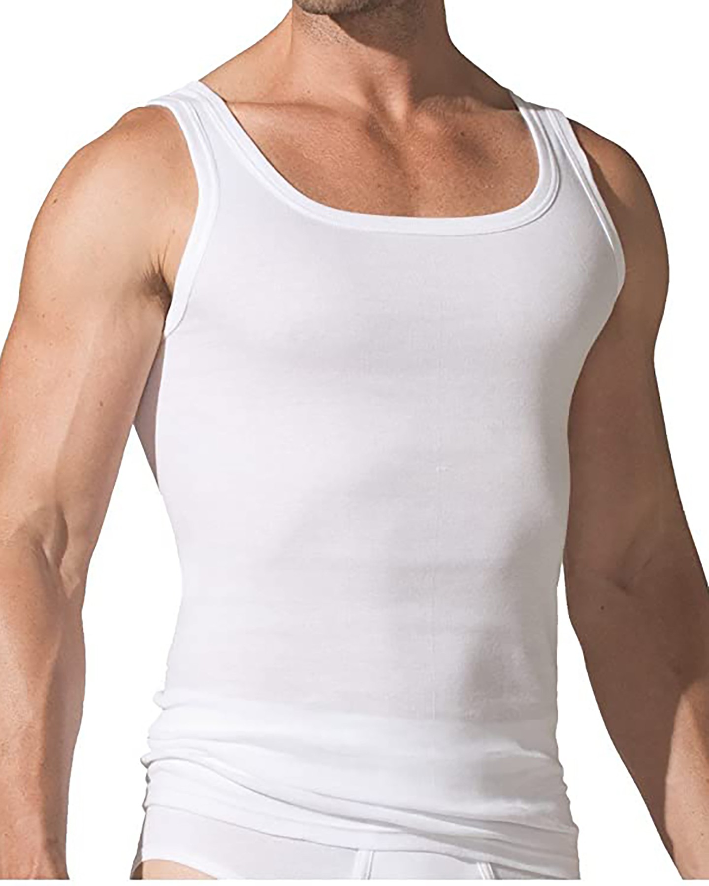 2 Stück Feinripp Herren Achselhemd, Unterhemd 100% Baumwolle auch in Übergröße