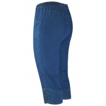 Damen Capri Stretch-Jeans Caprihose Schlupfhose - Blue