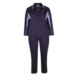 Damen Baumwoll Freizeit- Sportanzug Jogginganzug in fünf schönen Farbtönen - Dark violett