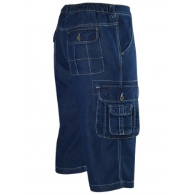 Herren Shorts Jeans Bermuda mit Cargotaschen