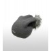 Mütze mit Kunstfell-Bommel Grau