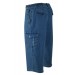 Stretch Caprijeans, 3/4 Cargo Shorts - Wadenlange Schlupfjeans Bermuda Herren - Blue/Seitenansicht