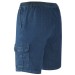 Herren Schlupf-Jeans Shorts kurze Hose aus Stretch Baumwolle - Dark Blue/Setenansicht